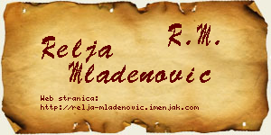 Relja Mladenović vizit kartica
